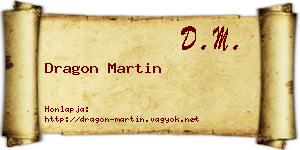Dragon Martin névjegykártya